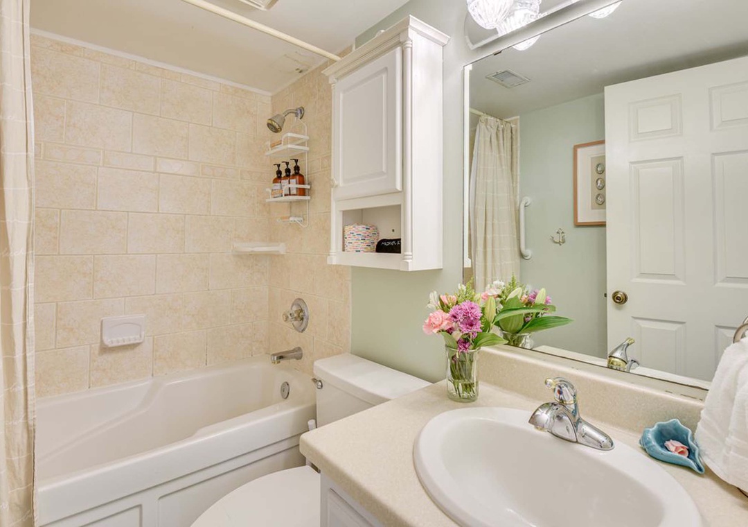 Guest bathroom with shower/tub combo