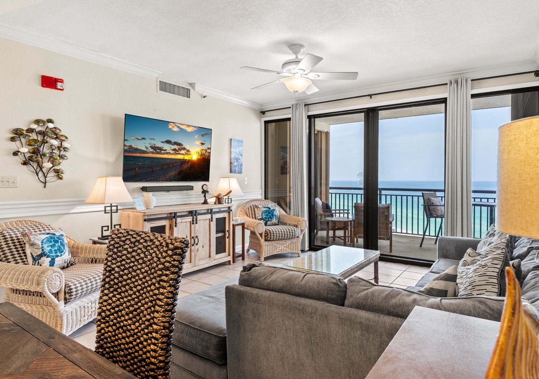 Enjoy a movie in the living room