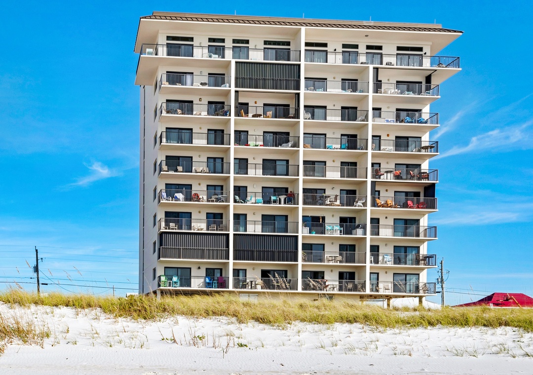 Sundunes complex from the beach
