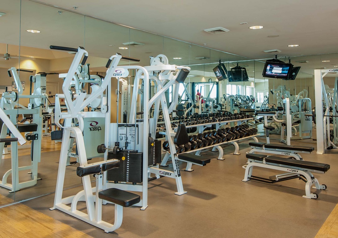 Fitness center strength equipment