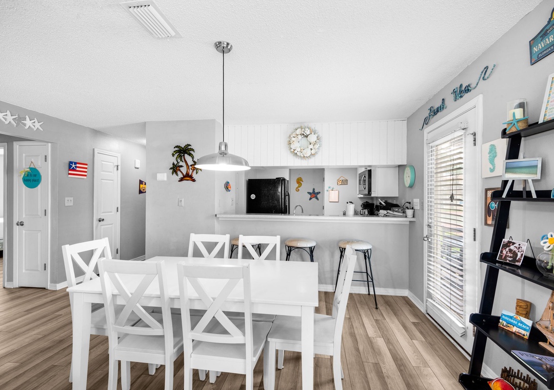 Dining and kitchen space