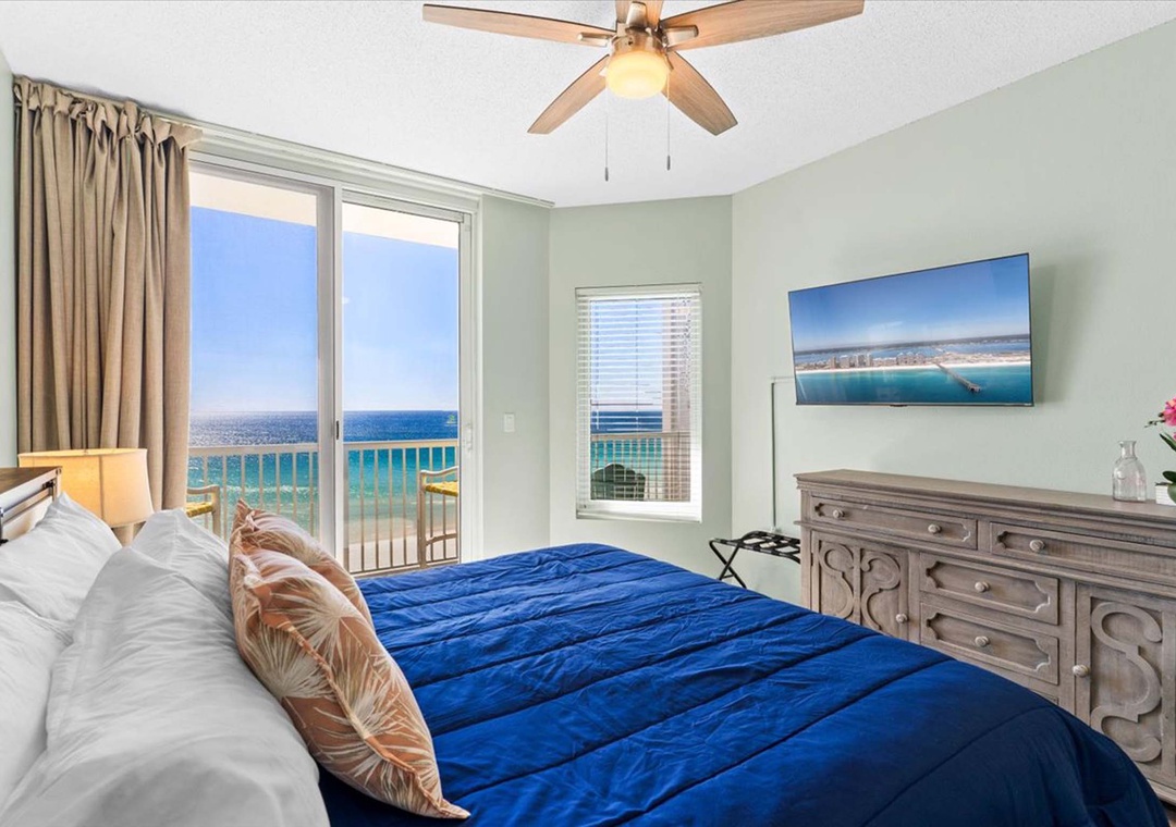 Primary bedroom with king bed
