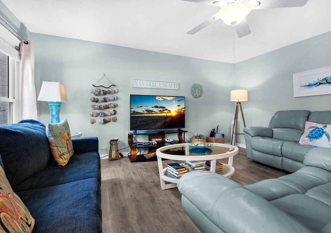 Living room with flat screen TV