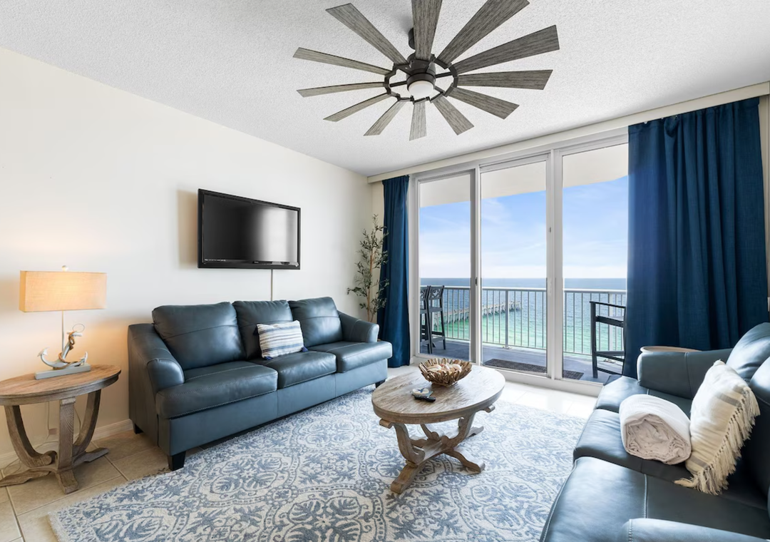 Living room with balcony access