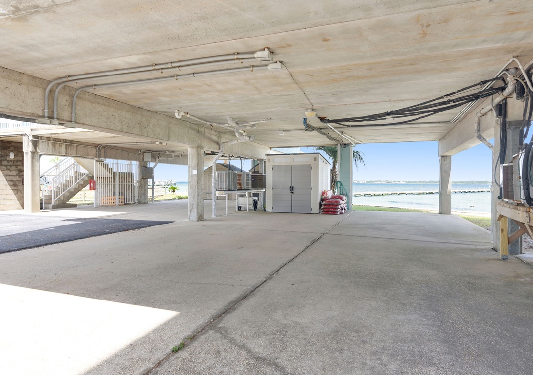 Covered parking area