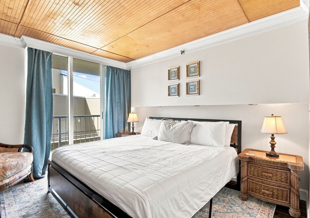 Primary bedroom with king bed