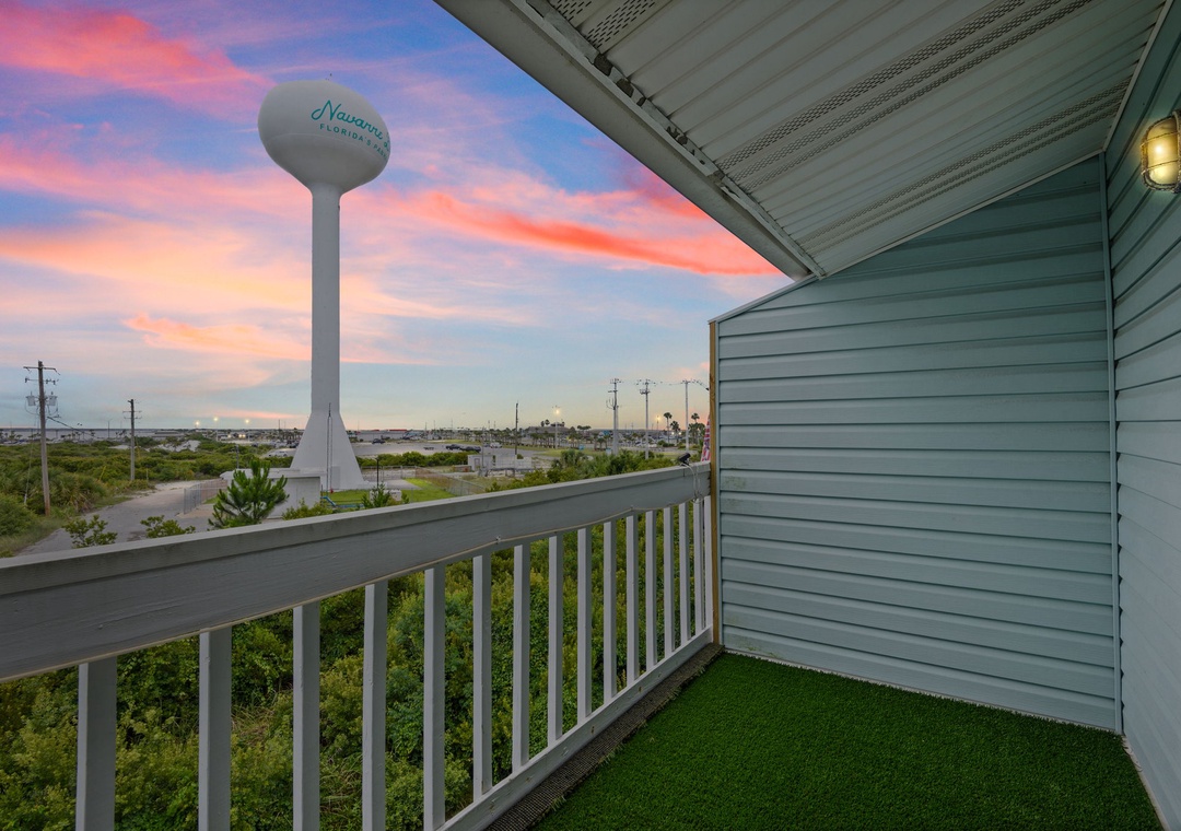 Enjoy stunning sunsets from the balcony