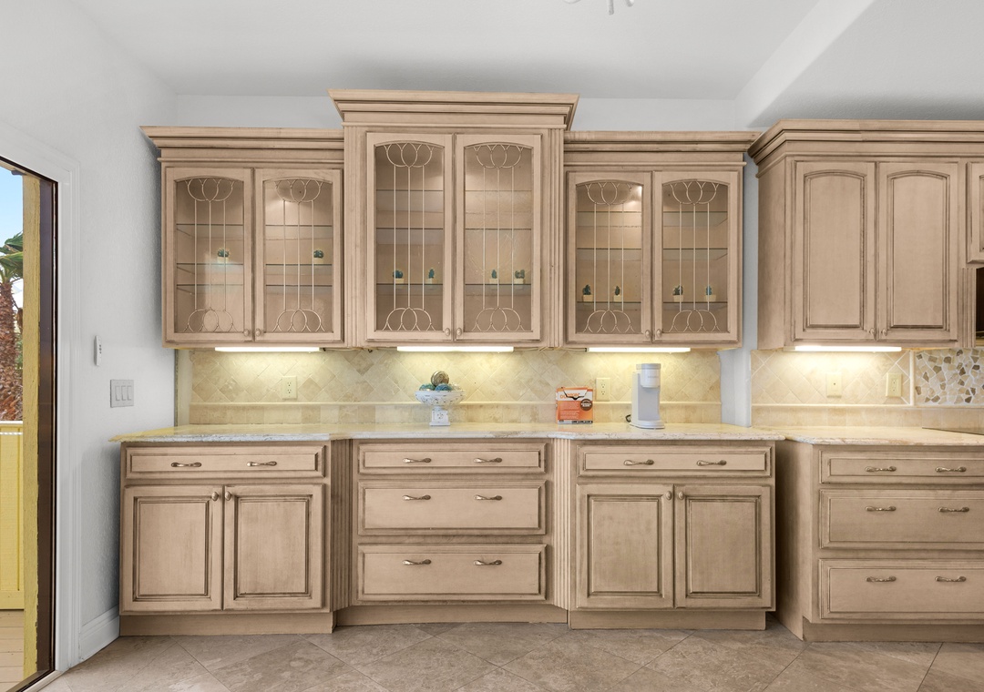 Spacious kitchen area