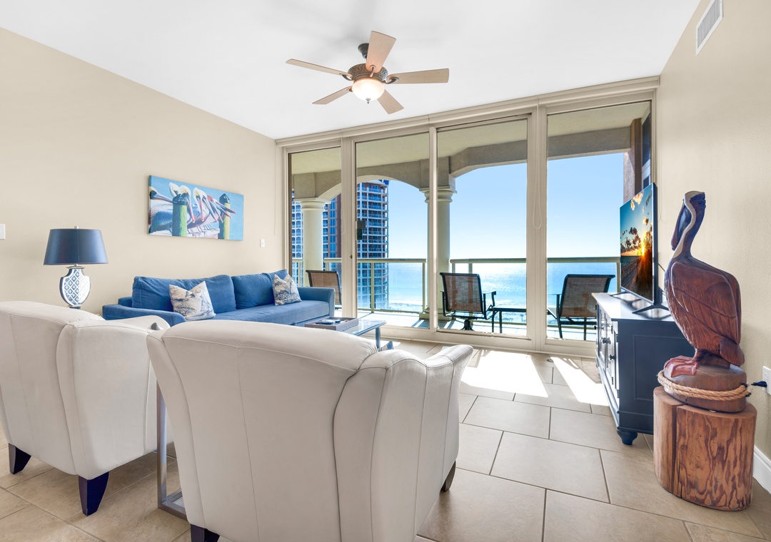 Tons of natural light in the living room