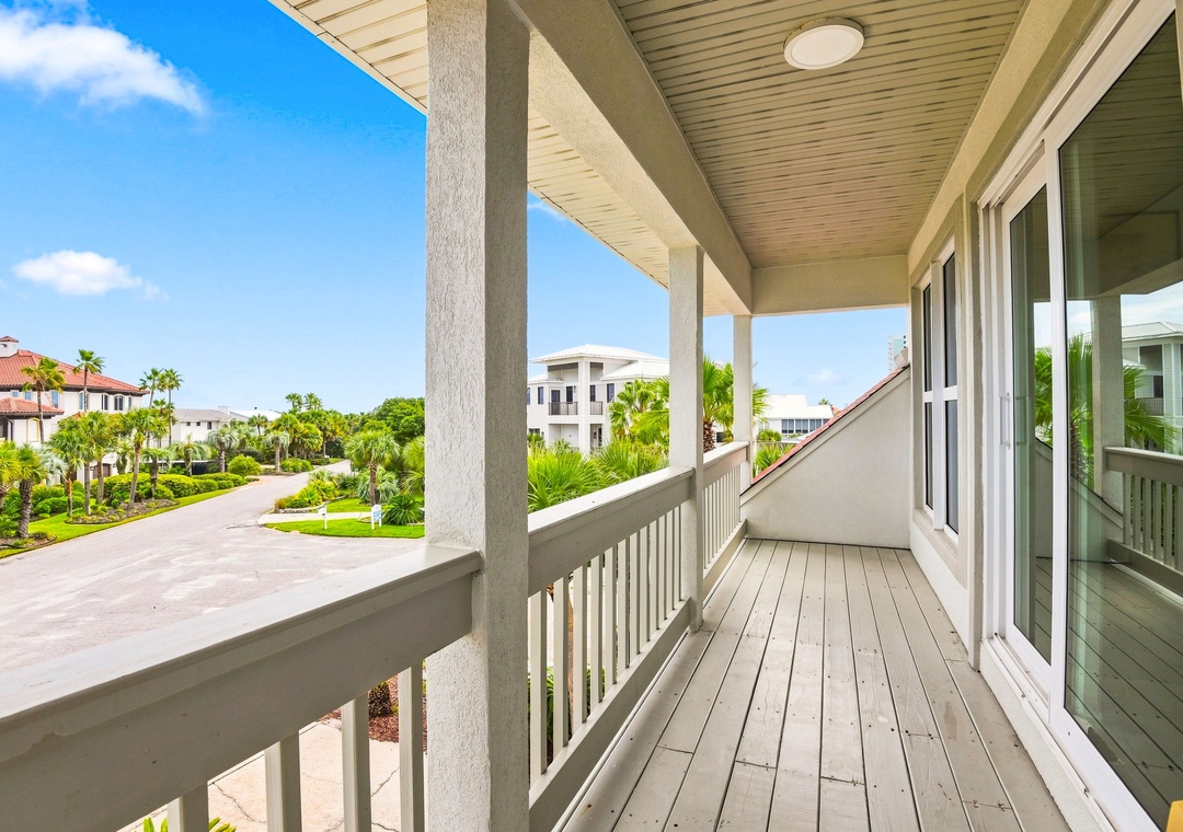 Deck on the front of the house
