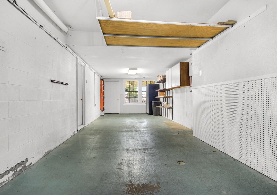 Garage parking for one vehicle