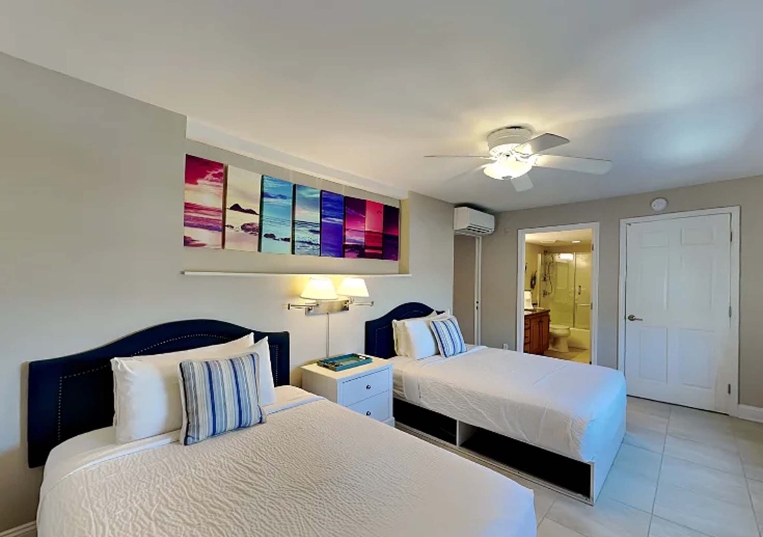 Bedroom 3 with two full beds