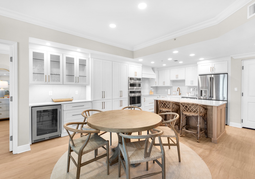 Dining and kitchen space