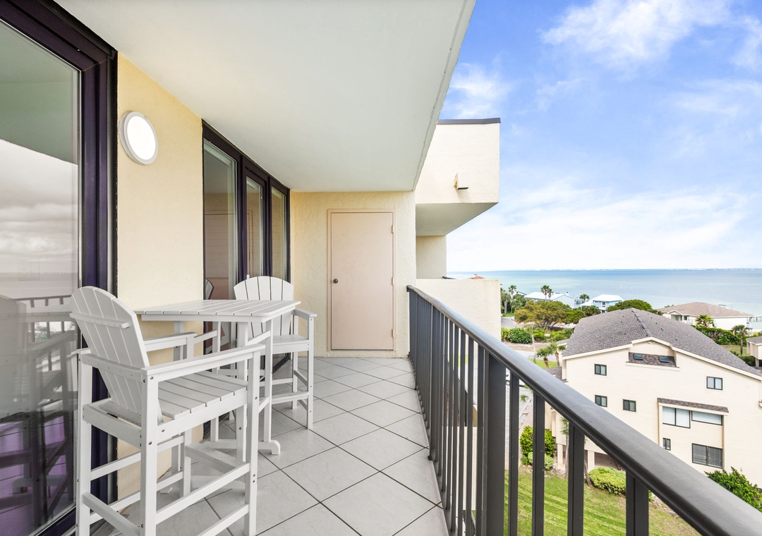 Enjoy the view from the balcony