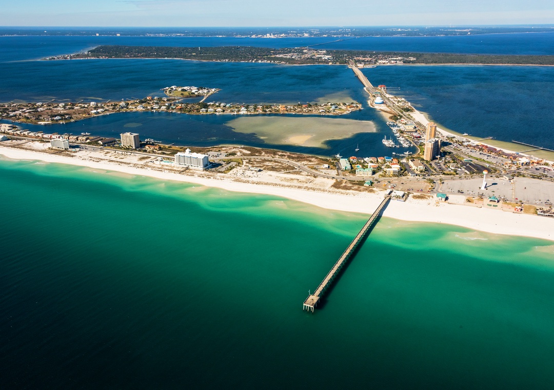 Aerial Shot of Pensacola Beach