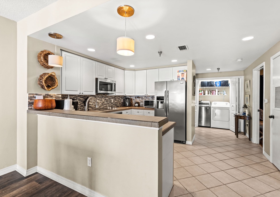 Kitchen and laundry room