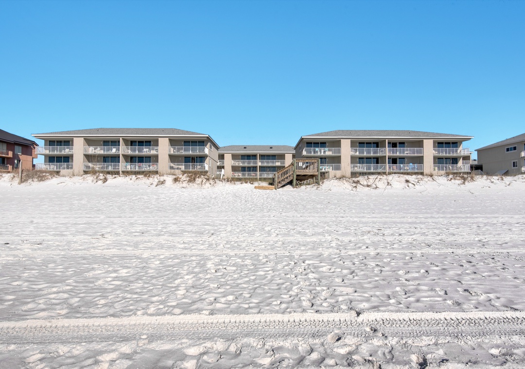 Beachfront location