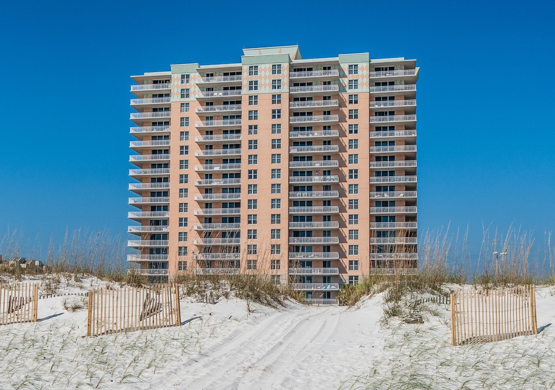 View of Santa Rosa Towers from the beach