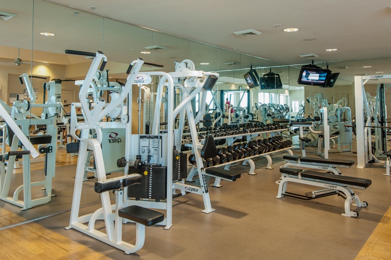 Strength equipment in the fitness center