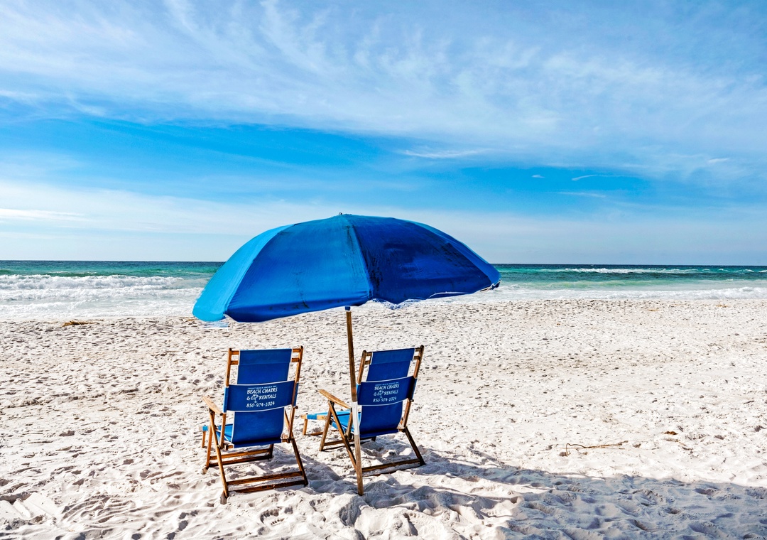 Rent beach chairs during your stay!