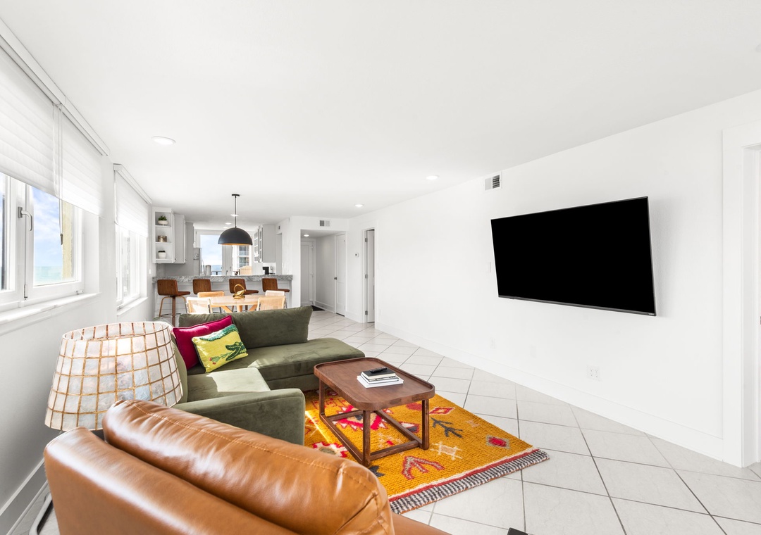 Enjoy a movie in the living room