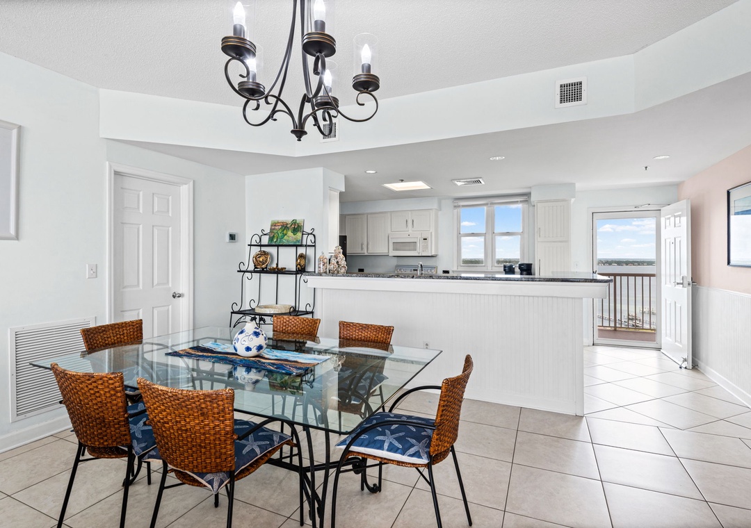Dining and kitchen space
