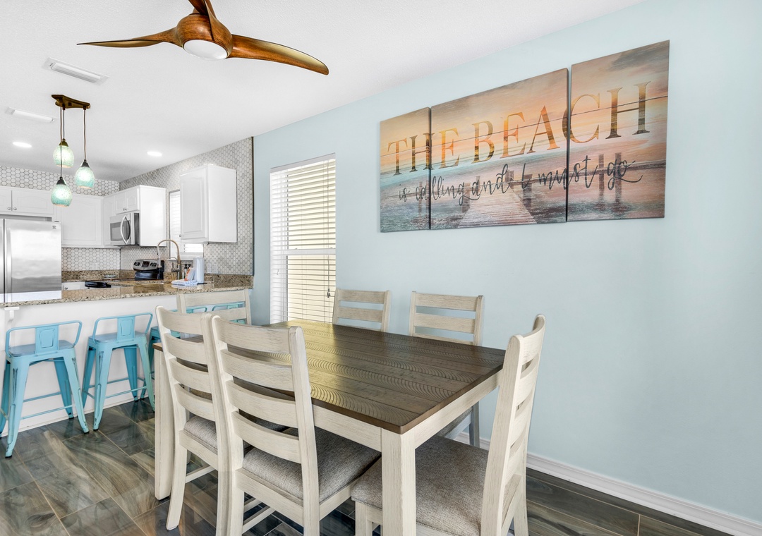 Dining and kitchen area