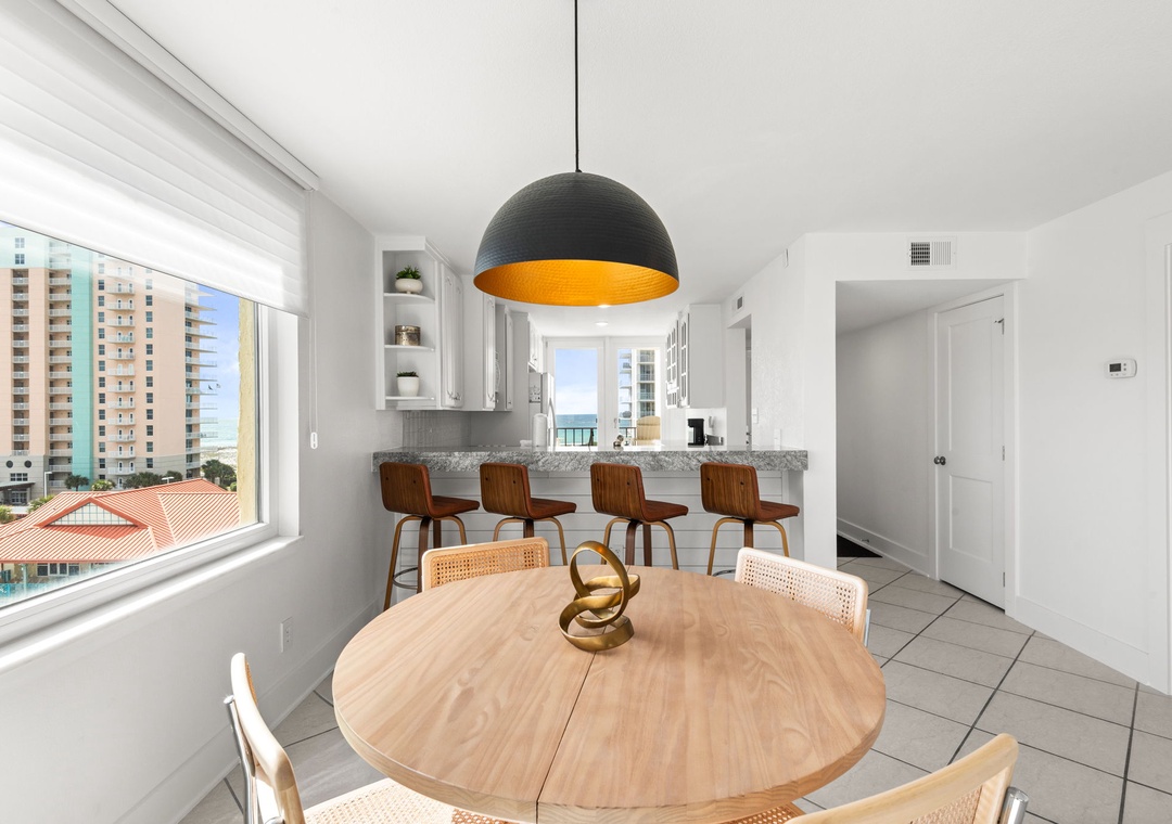 Dining area and kitchen