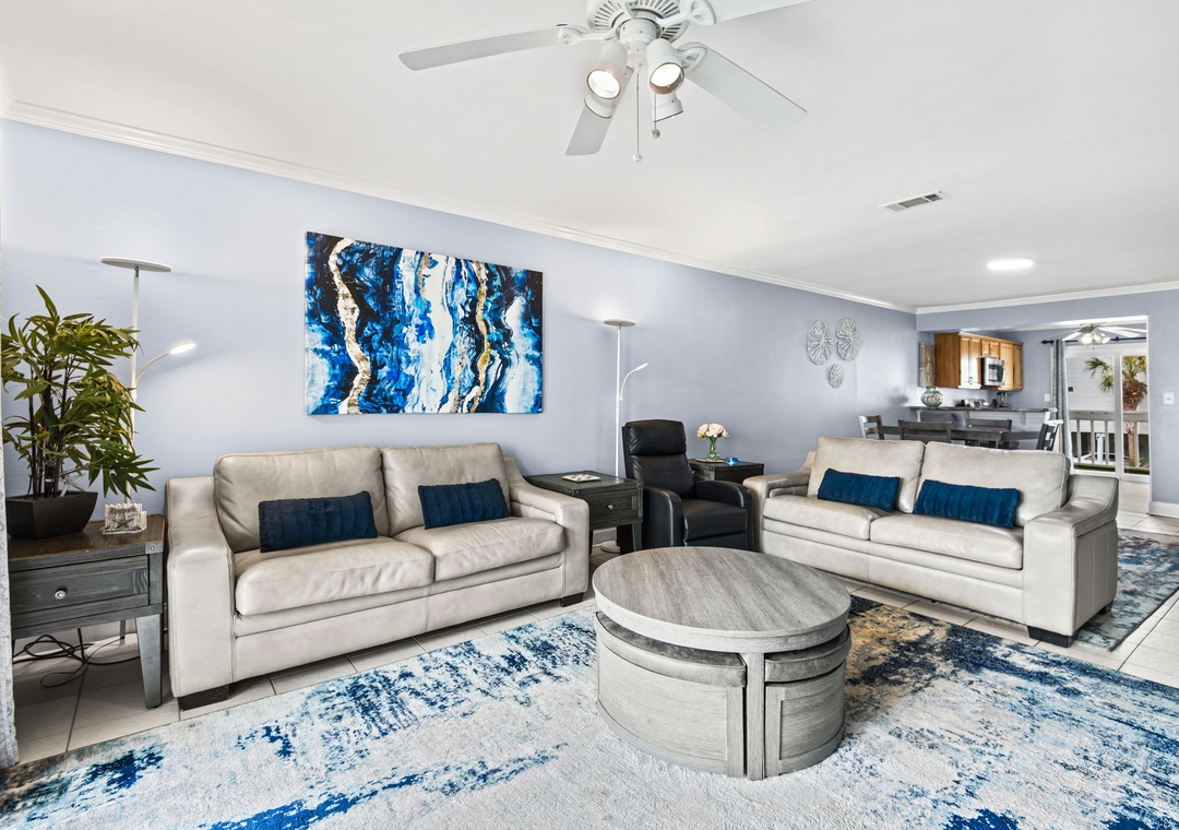 Comfortable living room seating