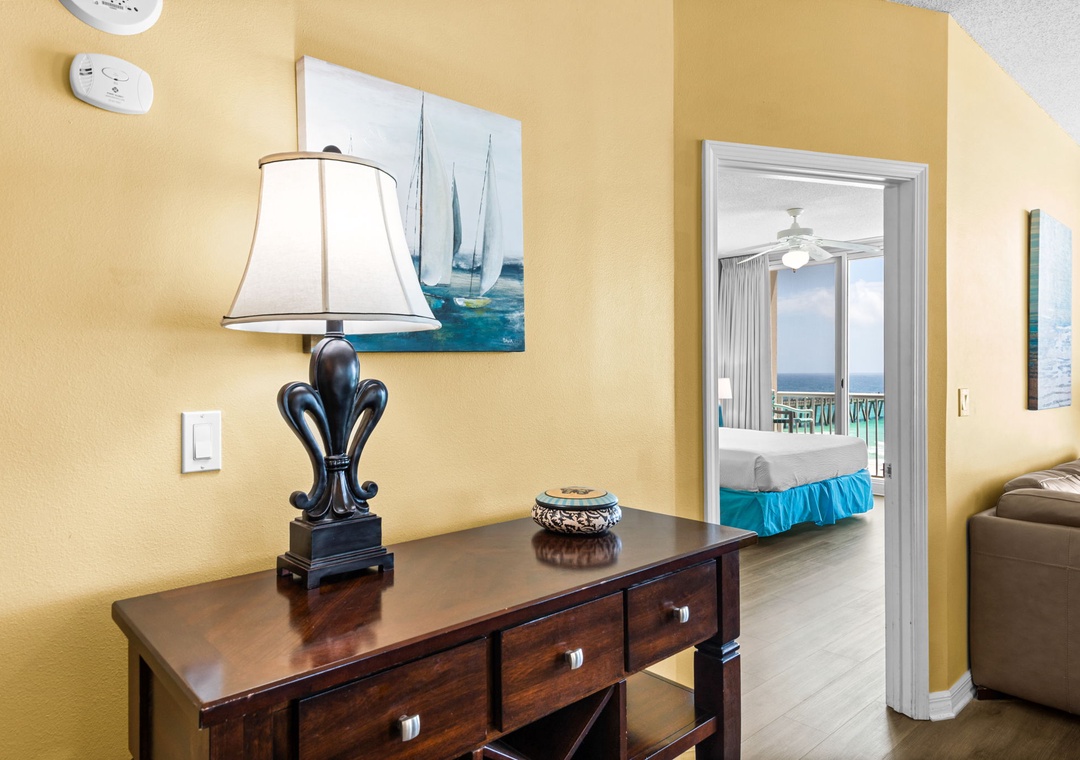 Head into the primary suite