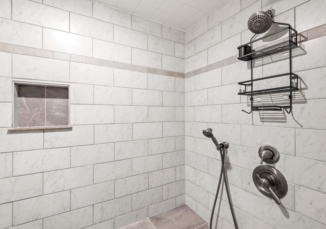 Guest bathroom with walk-in shower