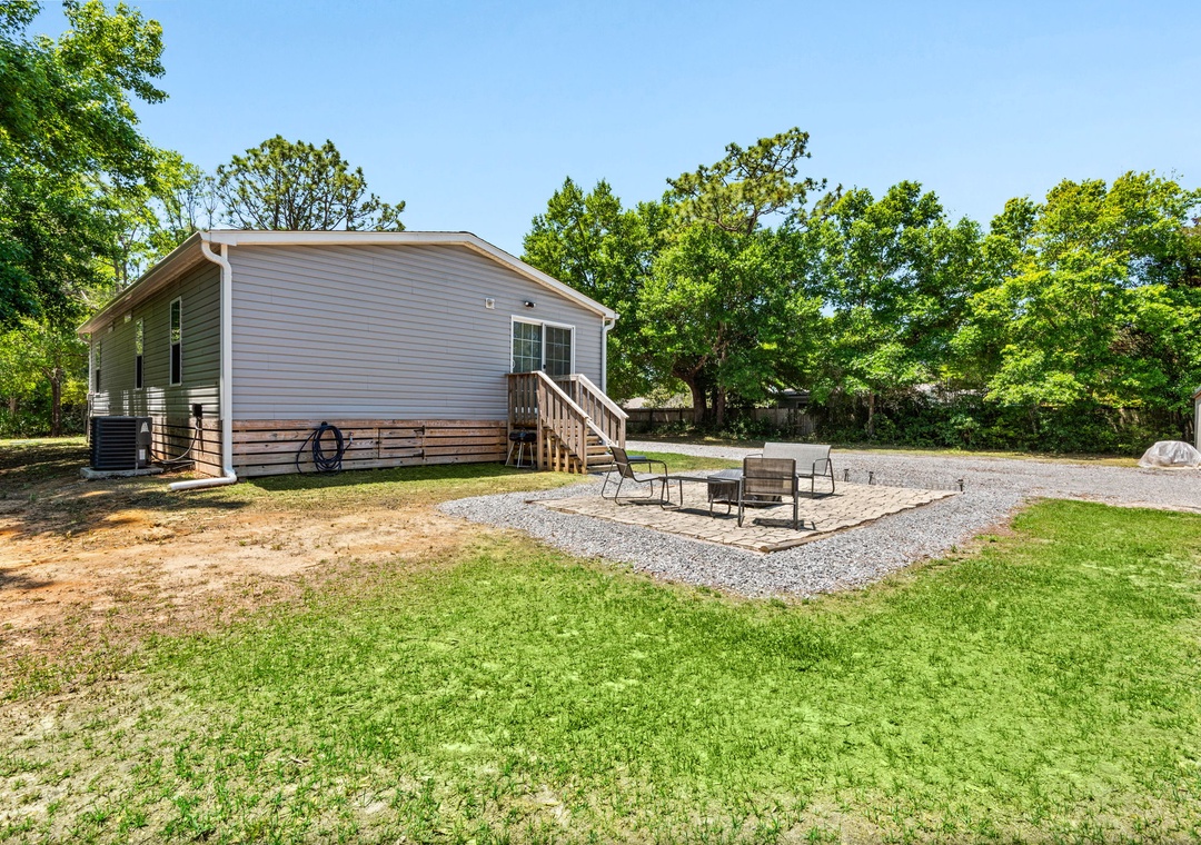 Backyard area