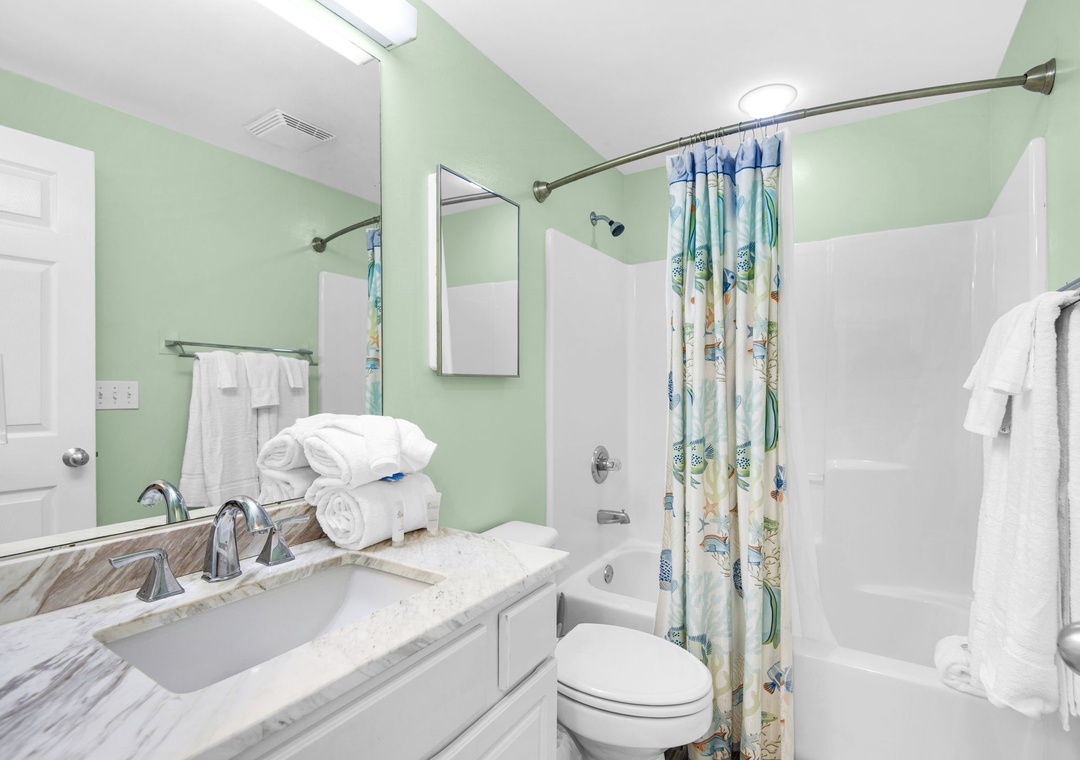 Guest bathroom with shower/tub combo