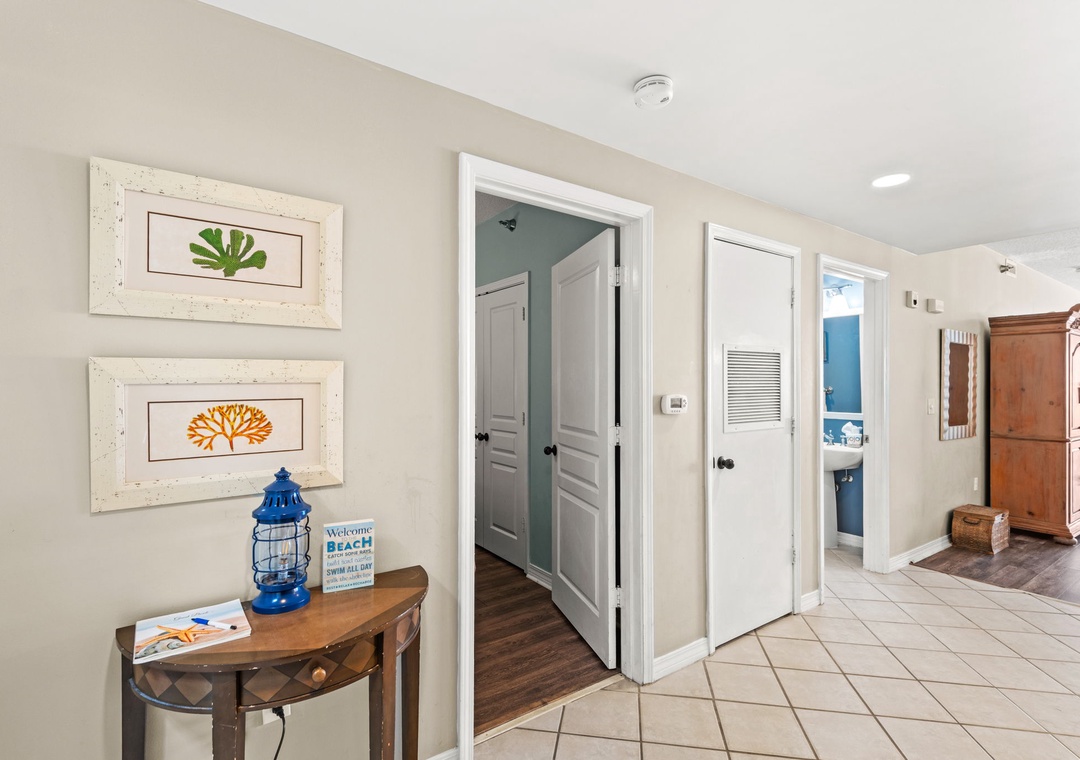 Head to the guest bedroom