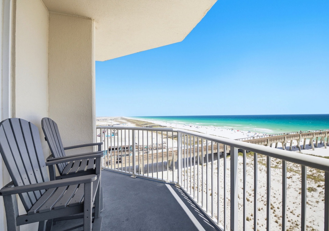 Private balcony with Gulf views at Inn At Summerwind 501