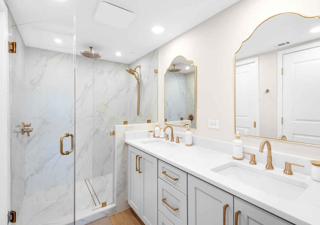 Primary ensuite bathroom with walk-in shower