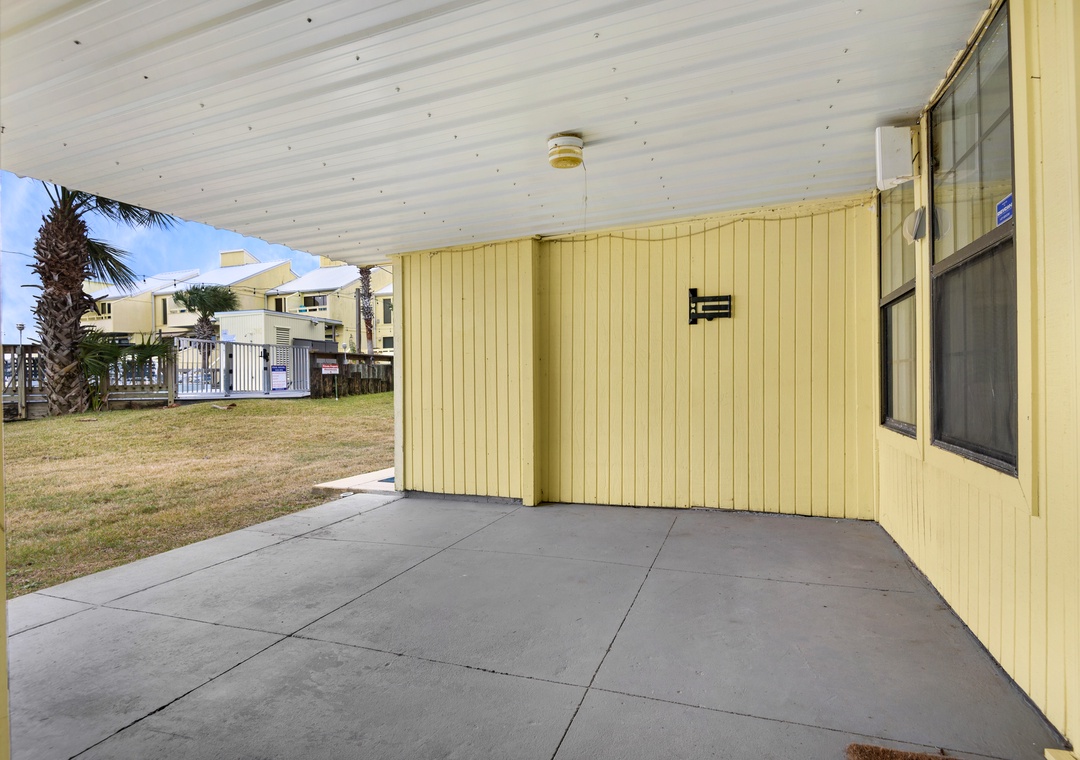 Ground floor covered patio