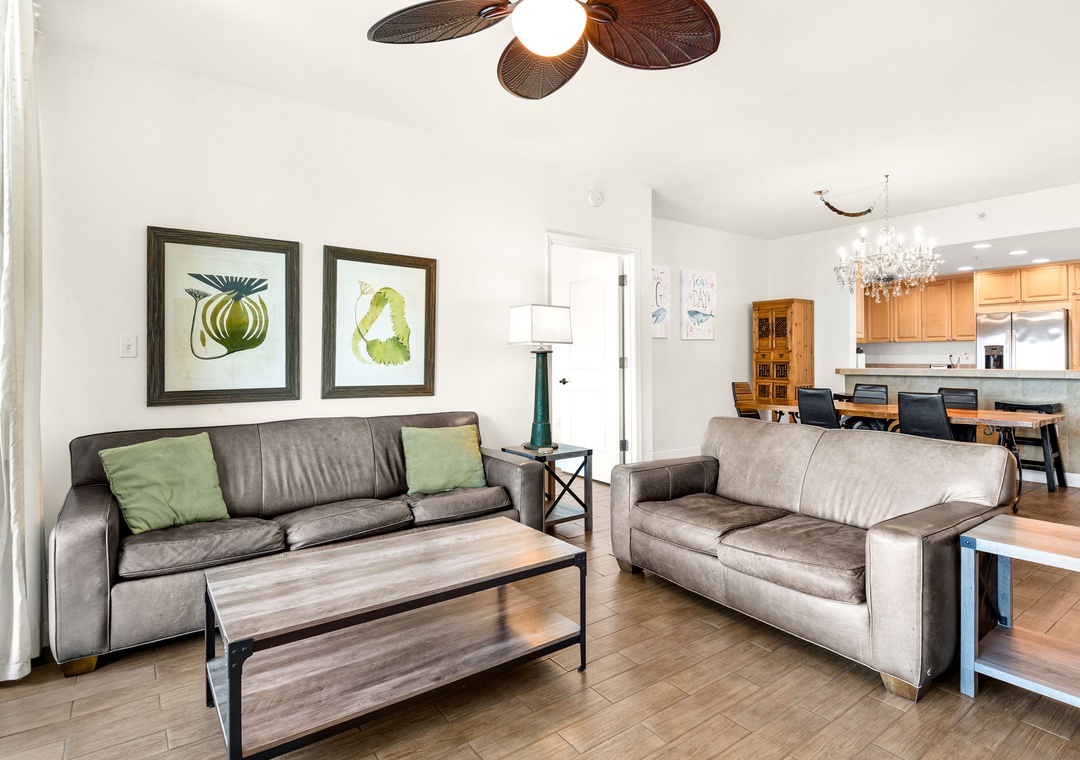 Sleeper sofa in the living room