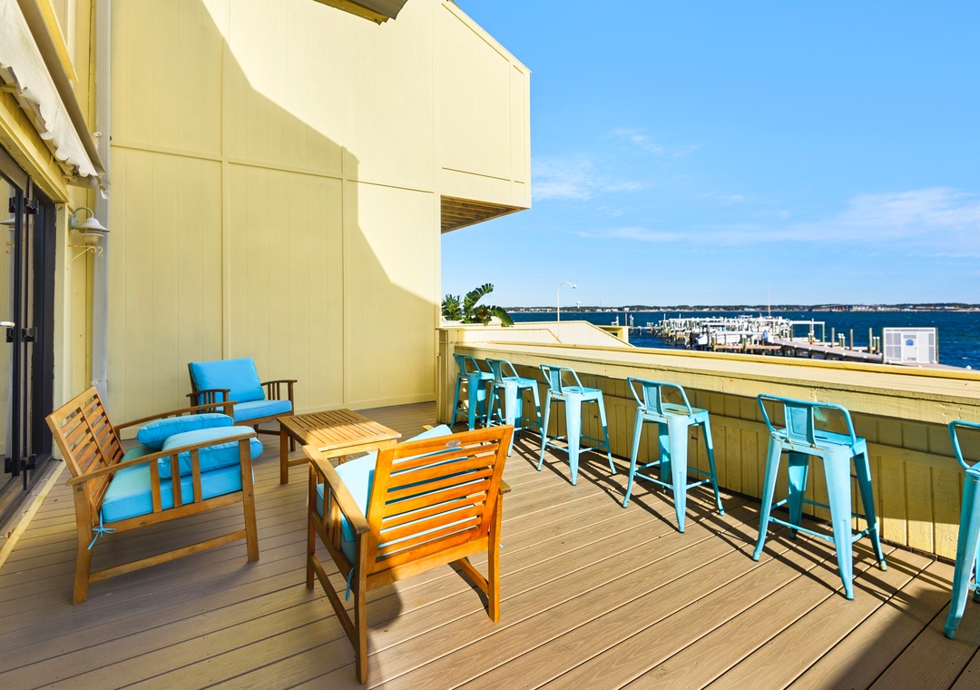 Lounge outside on the deck
