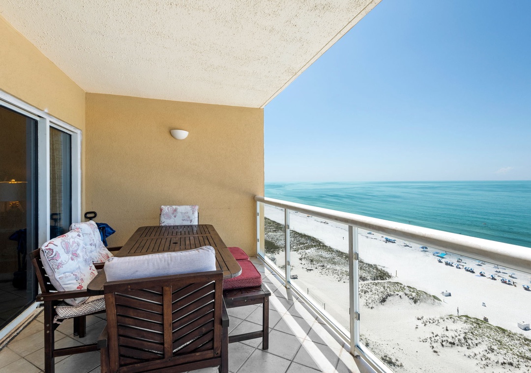 Private balcony with Gulf views