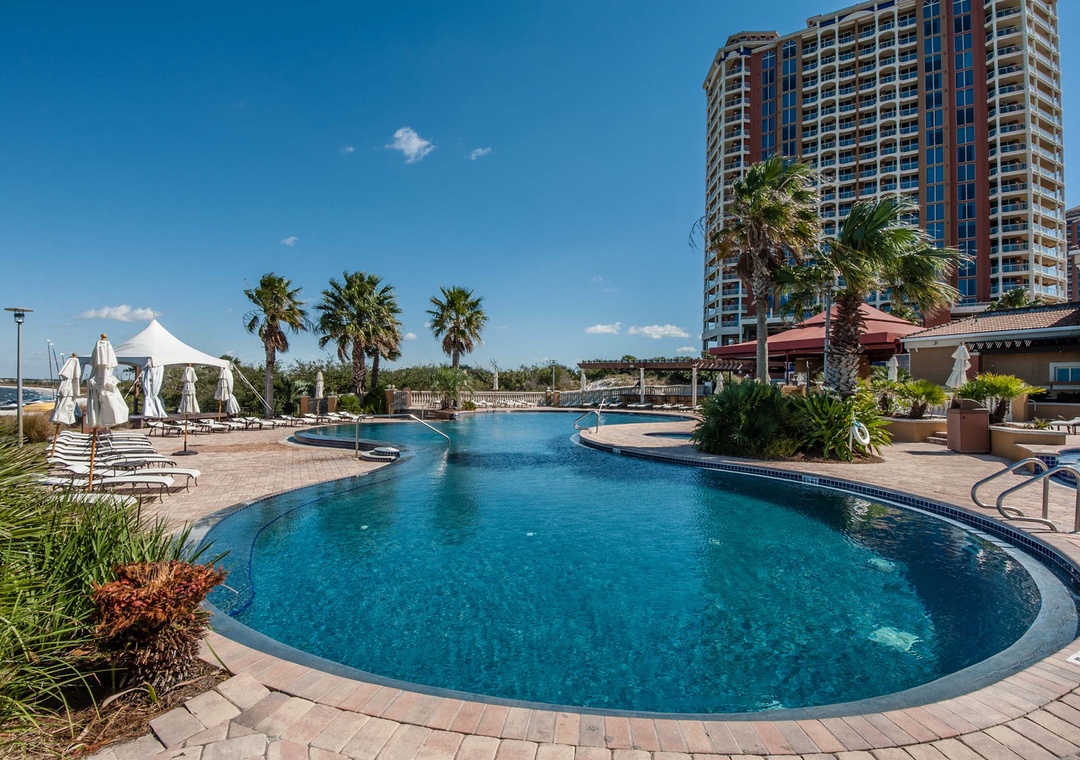 Lounge by the community pool