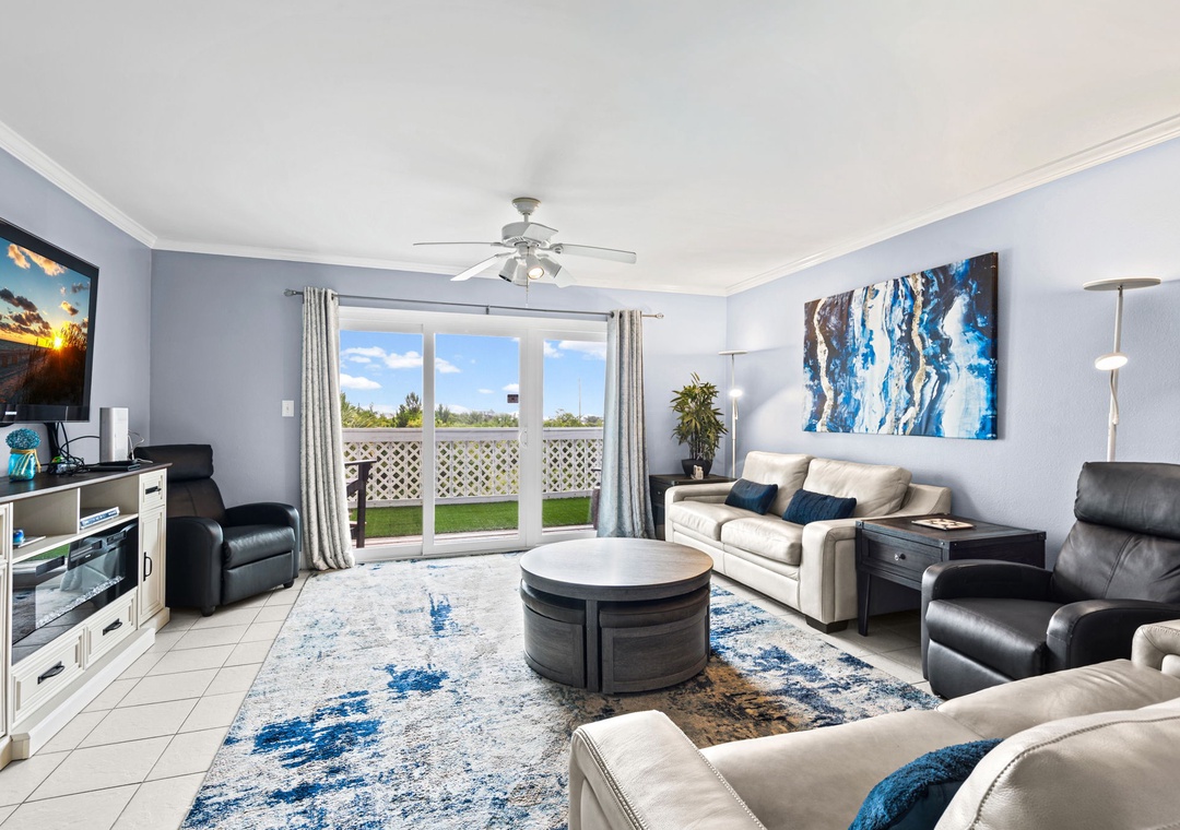 Living room with balcony access