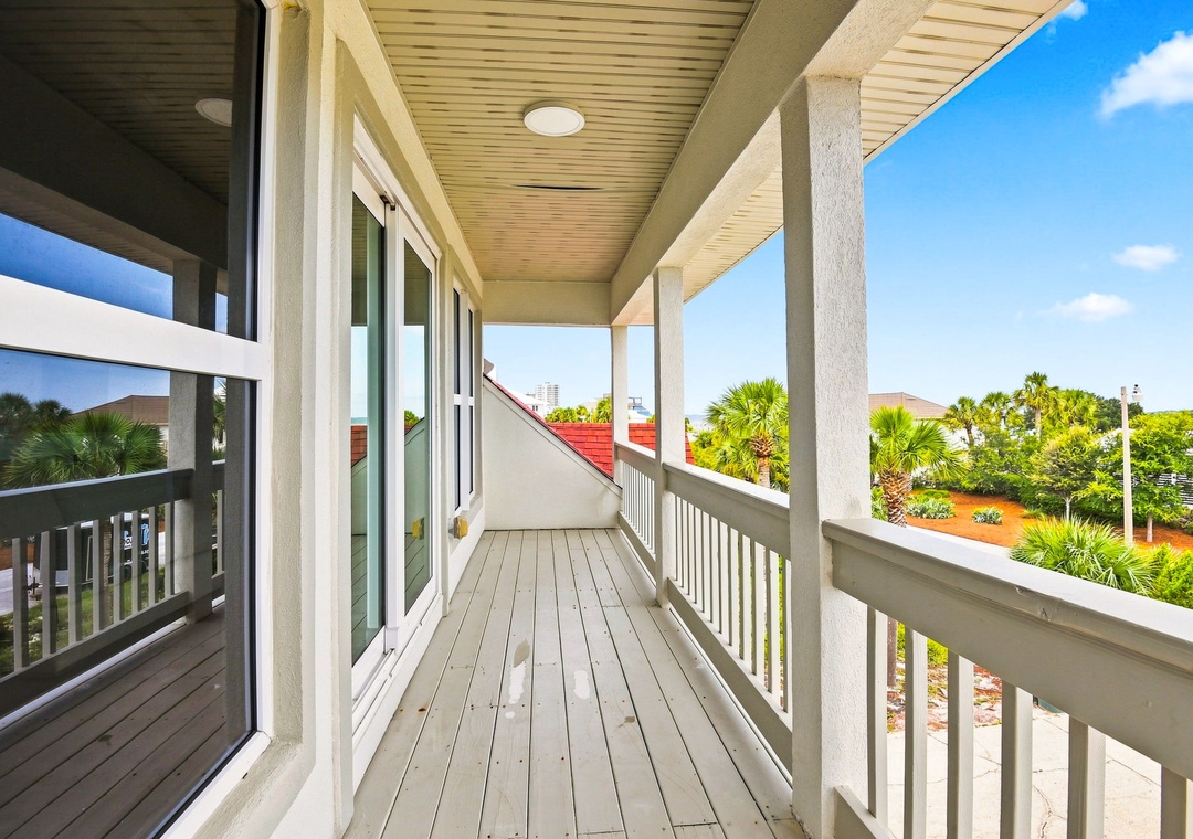 Balcony off of the top floor landing