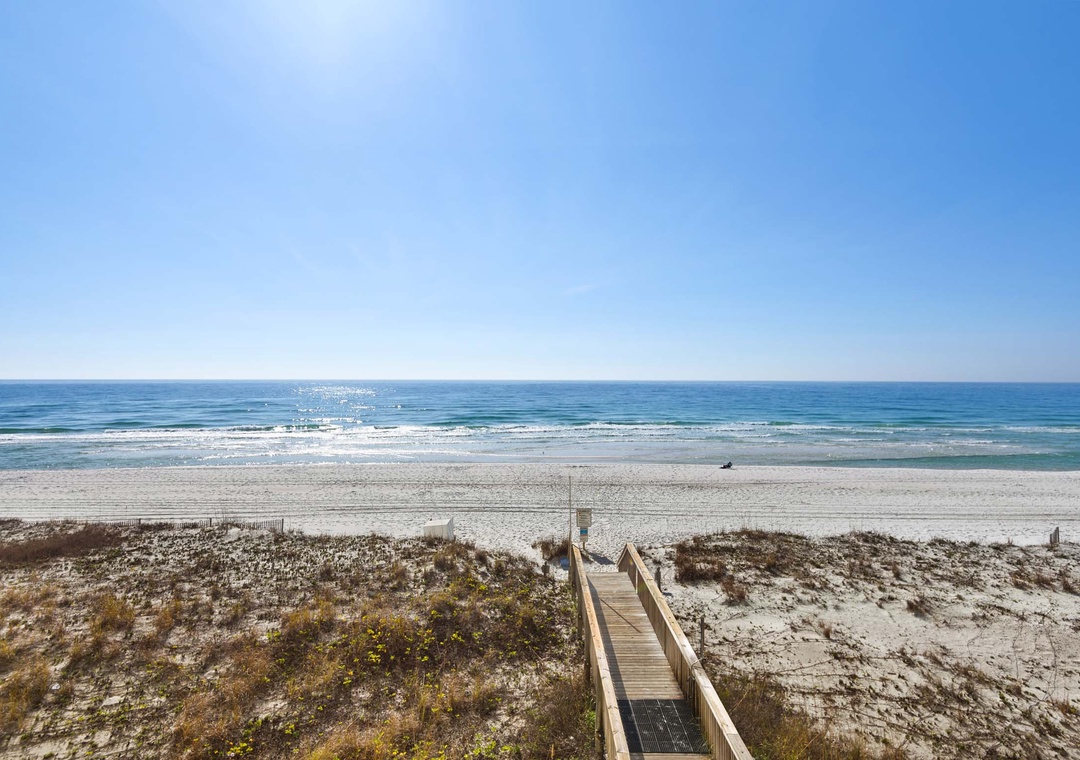 Beach views from the balcony