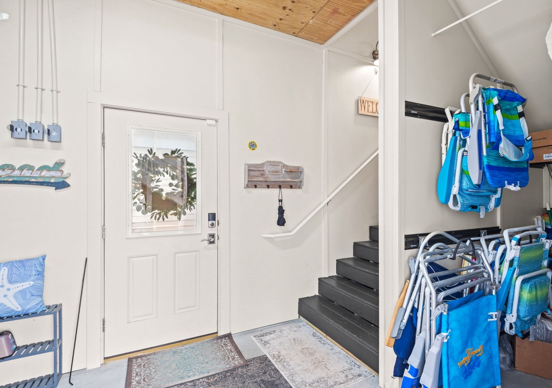 Ground floor entry with beach gear included