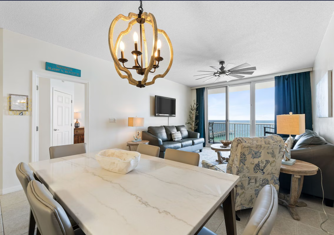 Dining table with a view