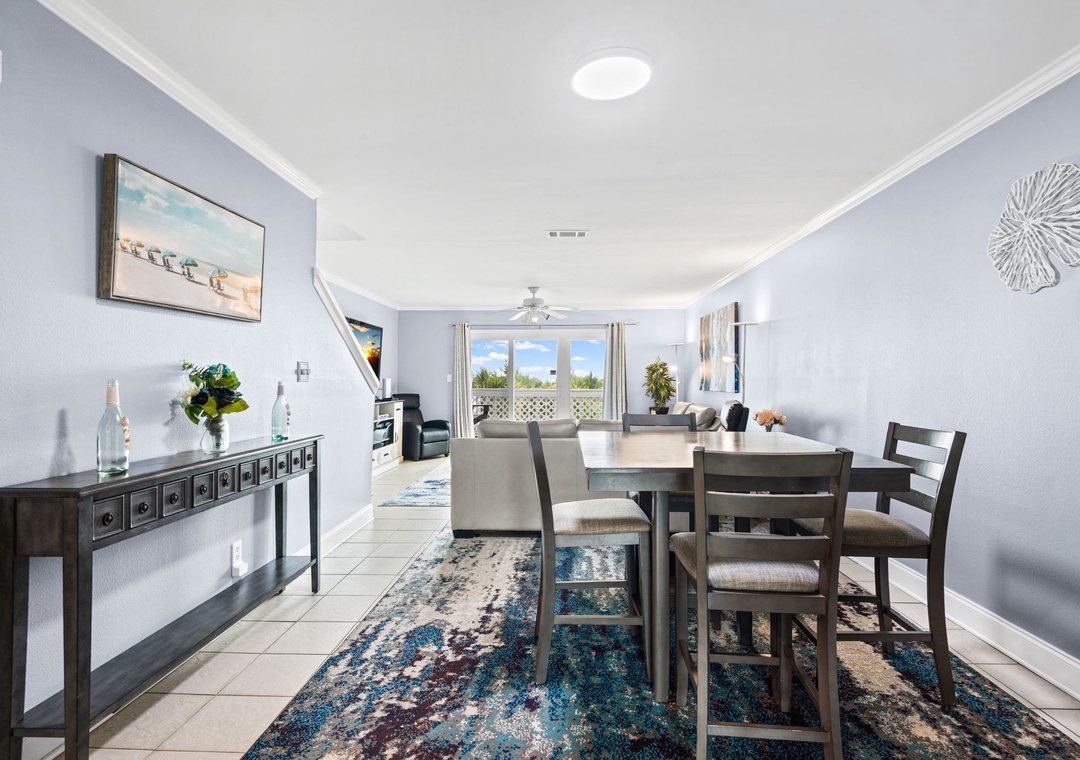 Dining and living space