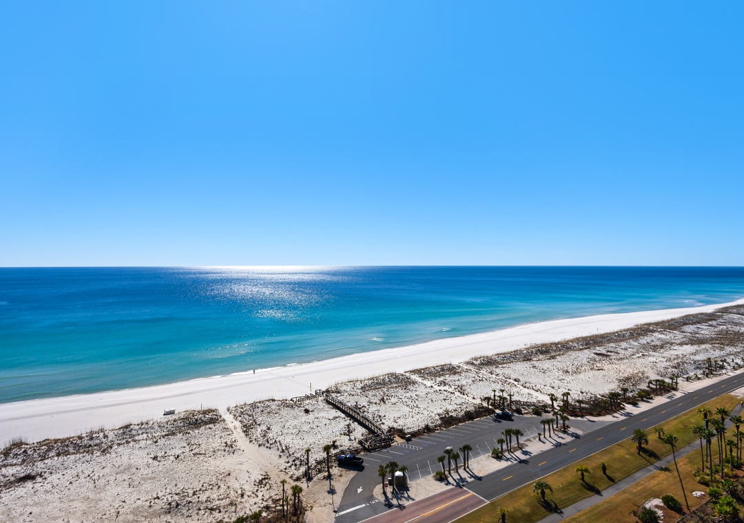 Beautiful Gulf views from the private balcony - accessible from the primary suite