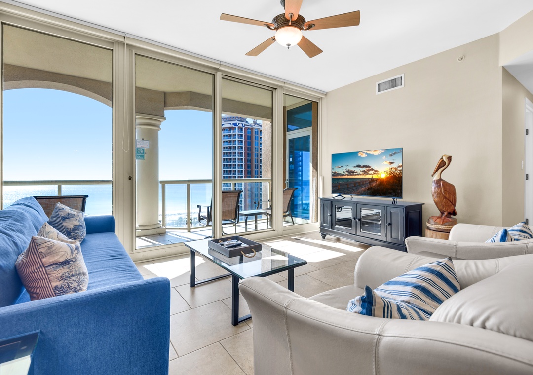 Living room with balcony access