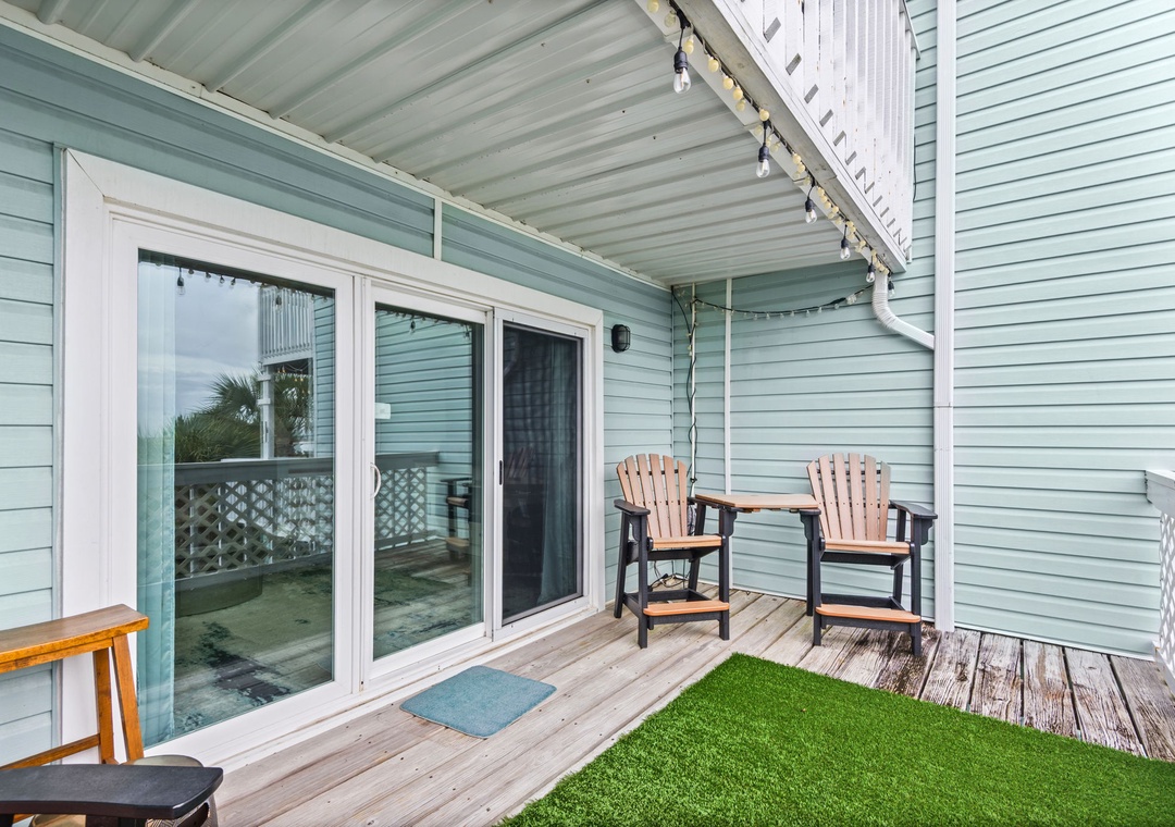 Large private balcony off of the living room